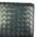 Bottega Veneta Navy Blue Intrecciato Long Wallet