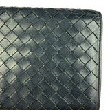 Bottega Veneta Navy Blue Intrecciato Long Wallet