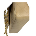 Chanel Vintage Beige Clair Quilted Leather Classic Flap Shoulder Bag 1955