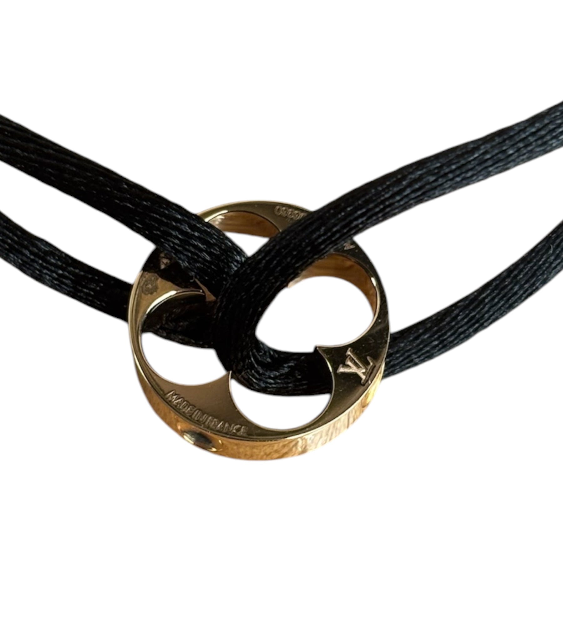 Louis Vuitton Black Empriente Cord Bracelet