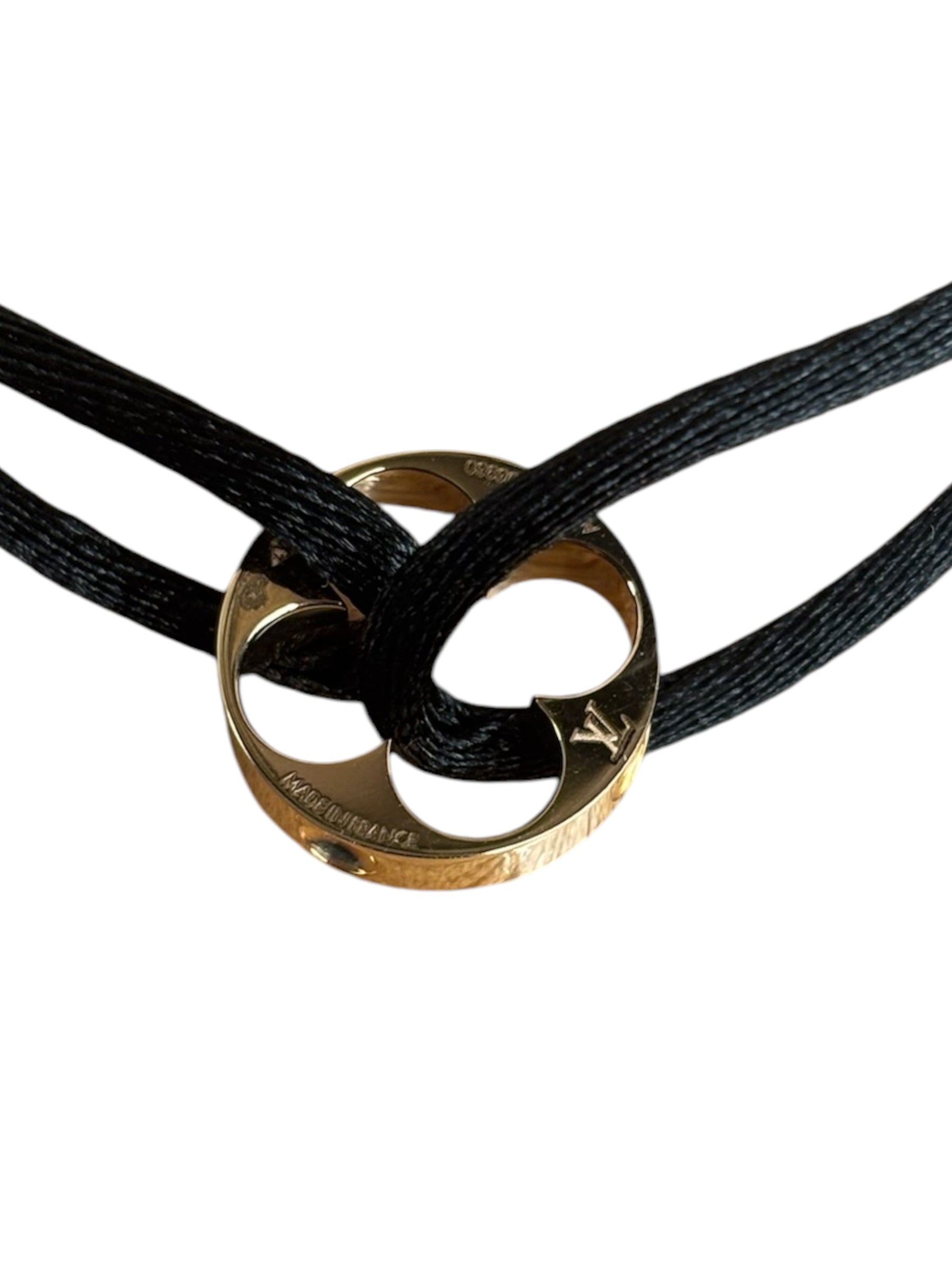 Louis Vuitton Black Empriente Cord Bracelet