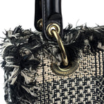 Christian Dior Black/White Tweed Lady Dior Two-Way Bag