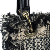 Christian Dior Black/White Tweed Lady Dior Two-Way Bag