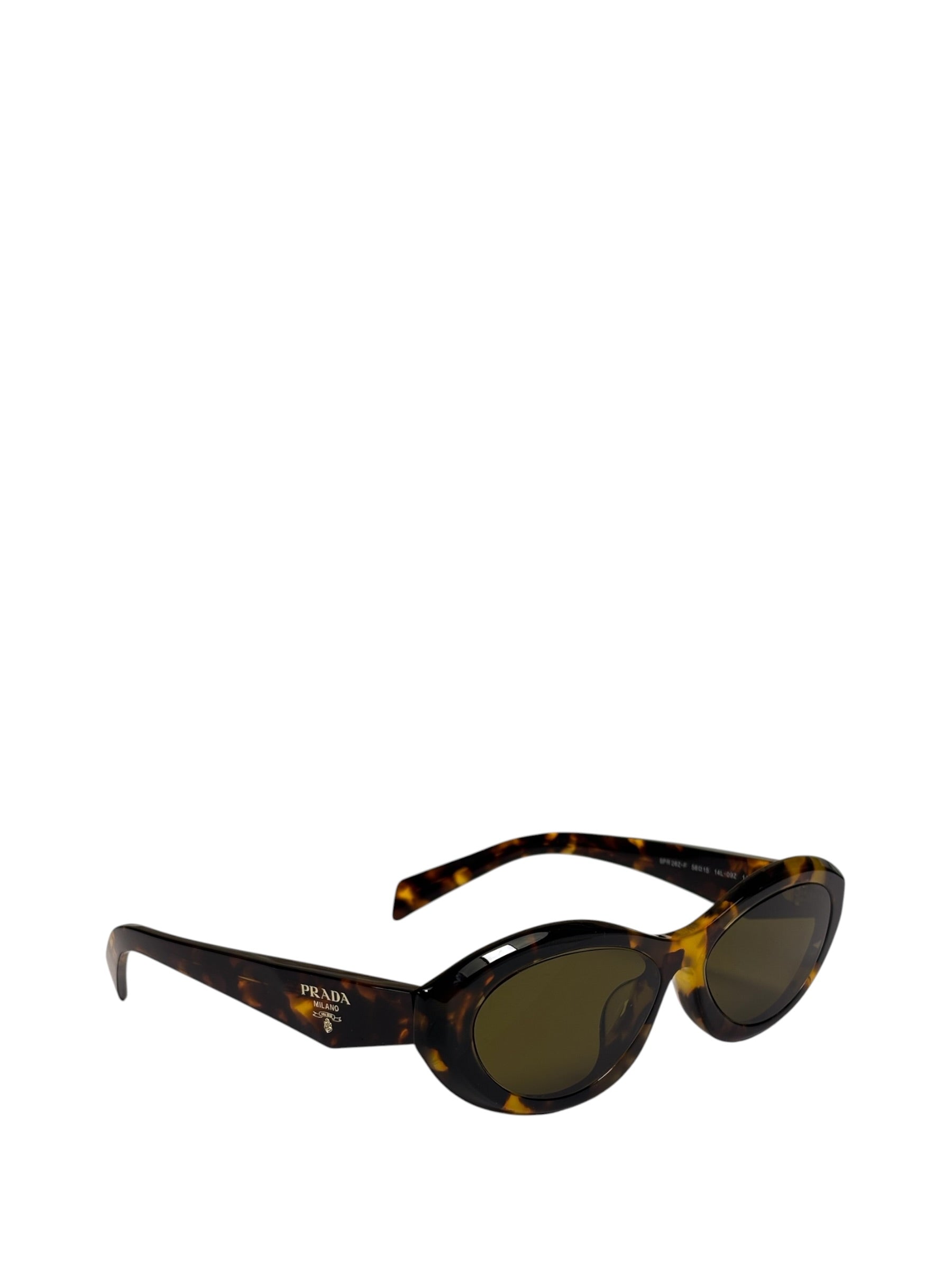 Prada Tortoise Shell Oval Sunglasses SPR 26Z-F