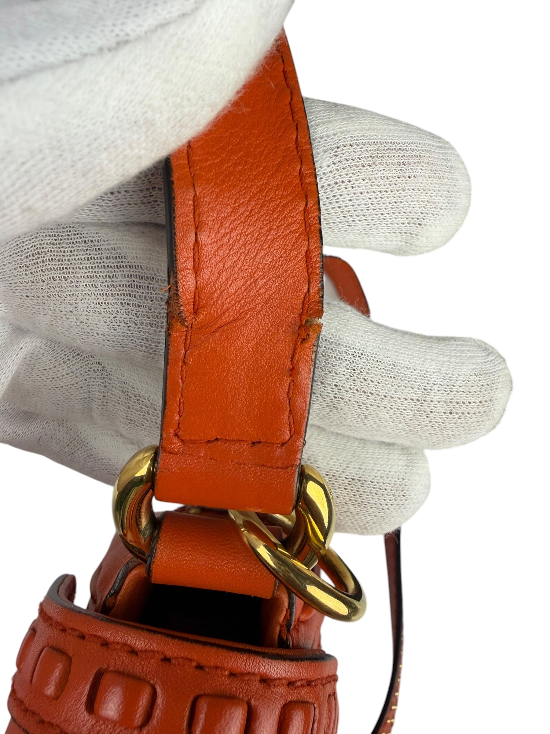 Gucci Orange Leather Snaffle Shoulder Bag