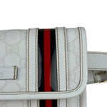 Gucci GG White Coated Canvas Sherry Line Belt Bag