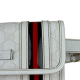 Gucci GG White Coated Canvas Sherry Line Belt Bag