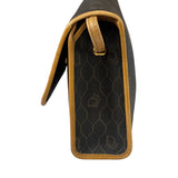Christian Dior Vintage Brown Leather Honeycomb Shoulder Bag