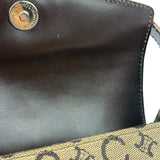 Celine Brown Leather Trim C Macadam Hobo Bag