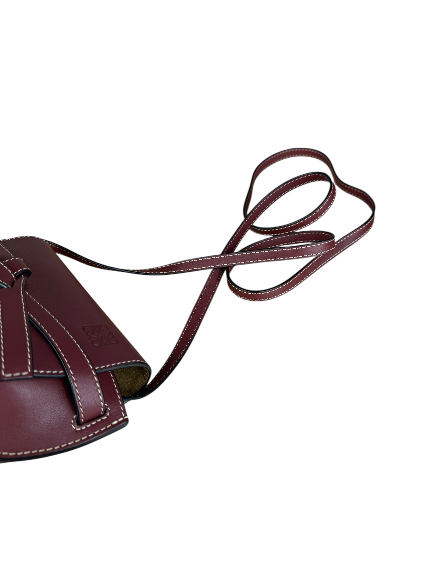 Loewe Mini Burgundy Gate Crossbody