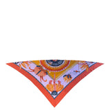 Hermes Points Twill Orange Brazil Scarf