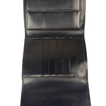 Cartier Black Leather Panther C Tri-Fold Wallet