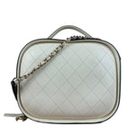Chanel White/Black Quilted Leather 2Way Vanity Bag 2019