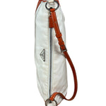 Prada Vintage Re-Edition Orange/White Tessuto Nylon Shoulder Bag
