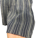 Dries Van Noten Striped Linen Shorts Navy