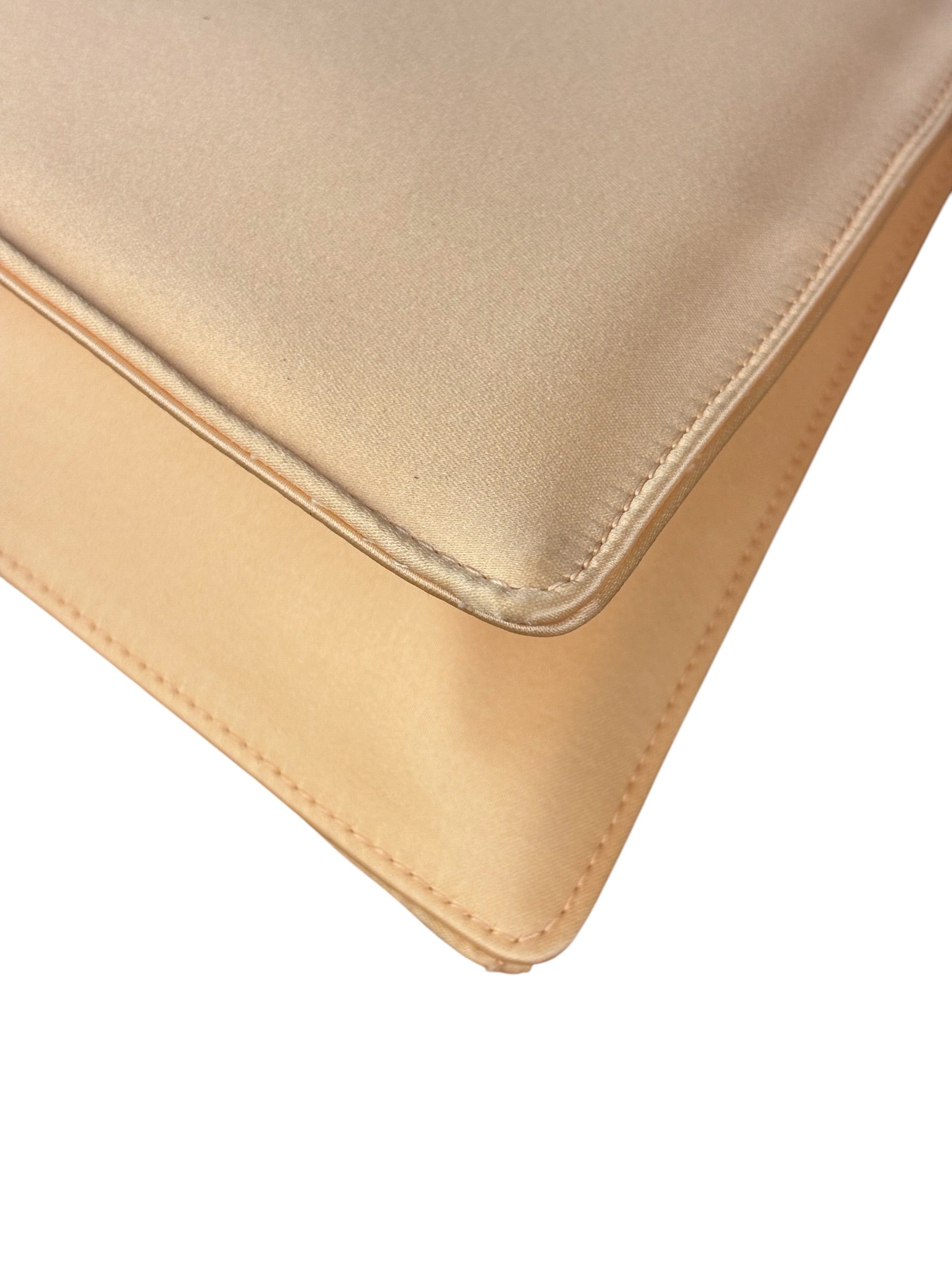 Maison Margiela MM6 Peach Satin Accordion Shoulder Bag
