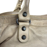 Balenciaga Vintage Almond Beige Leather Small City Two-Way Bag