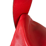 Burberry Red Leather Haymarket Check Shoulder Bag