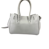 Balenciaga White Leather Bel Air Carry All Handbag