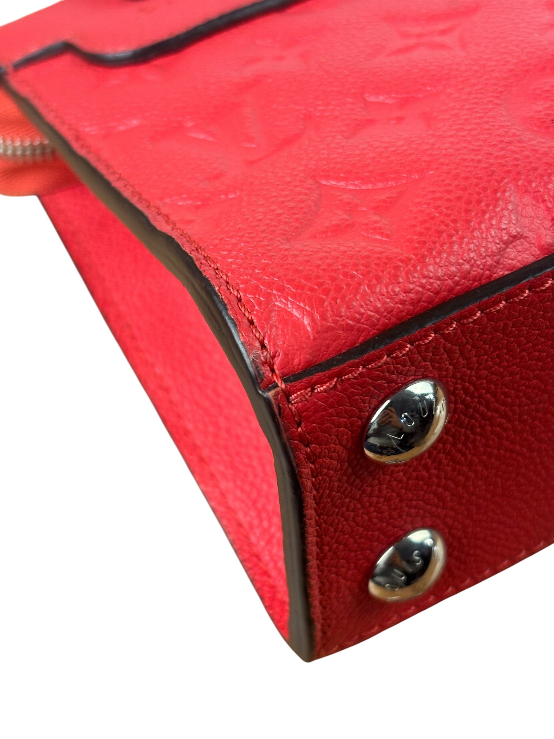 Louis Vuitton Red Monogram Empreinte Mini Pont-Neuf Two-Way Tote
