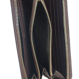 Saint Laurent Plum Chevron Leather Long Zip Wallet