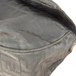 Fendi Black Zucca Canvas Monogram Mia Flap Shoulder Bag