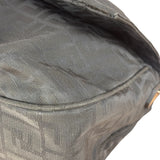 Fendi Black Zucca Canvas Monogram Mia Flap Shoulder Bag