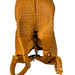 Bottega Veneta Orange/Brown Woven Leather Campana Shoulder Bag