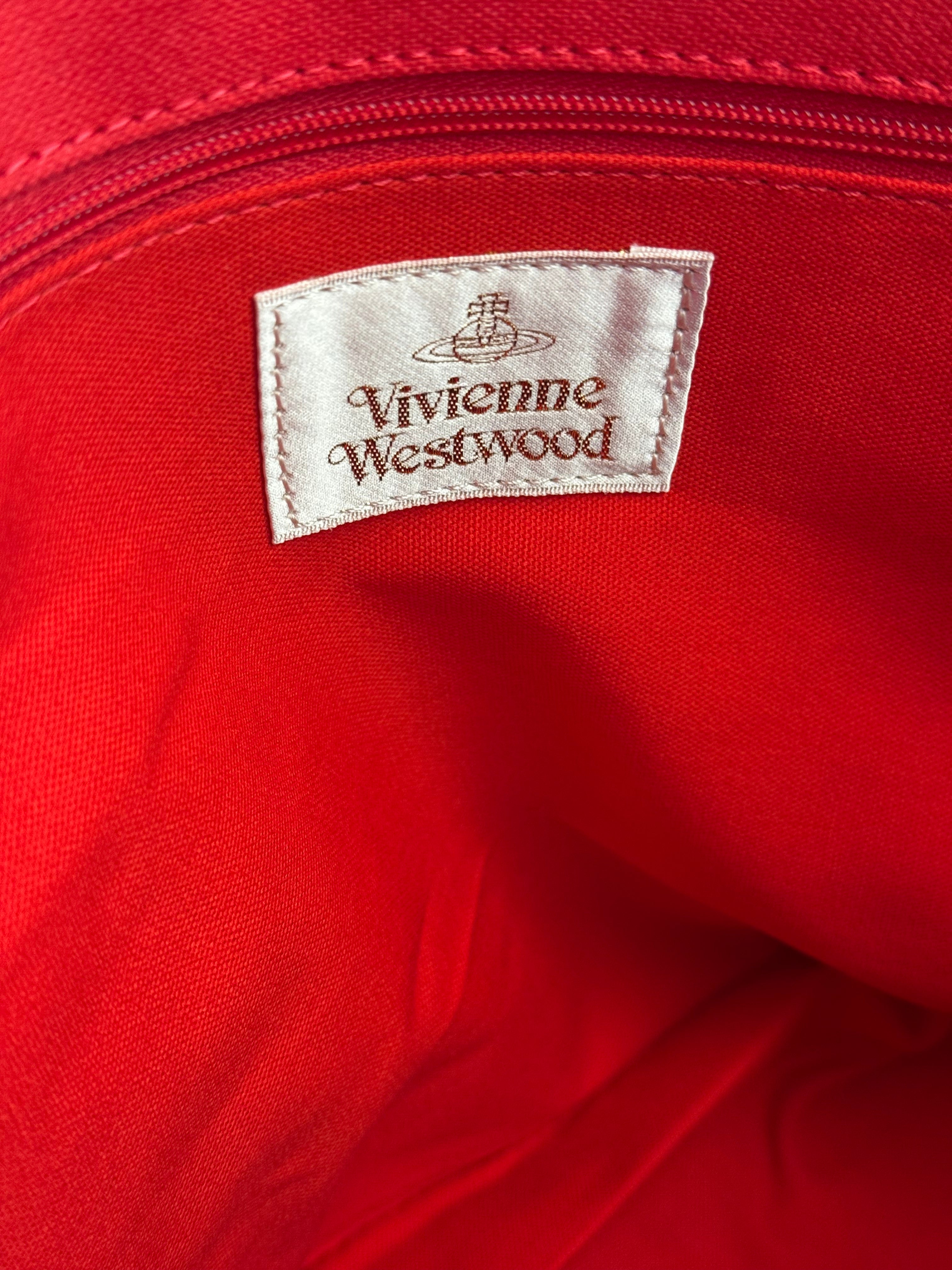 Vivienne Westwood Red Canvas Tote Bag