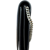 Saint Laurent Cassandre Leather Wallet on Chain Bag Black