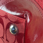 Coach Red Leather Patchwork Handbag