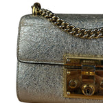 Gucci Gold Metallic Padlock Small Chain Shoulder Bag