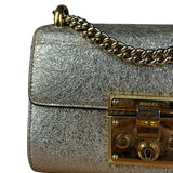 Gucci Gold Metallic Padlock Small Chain Shoulder Bag