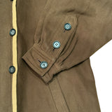 YSL Vintage Brown Lined Suede Button Down Jacket