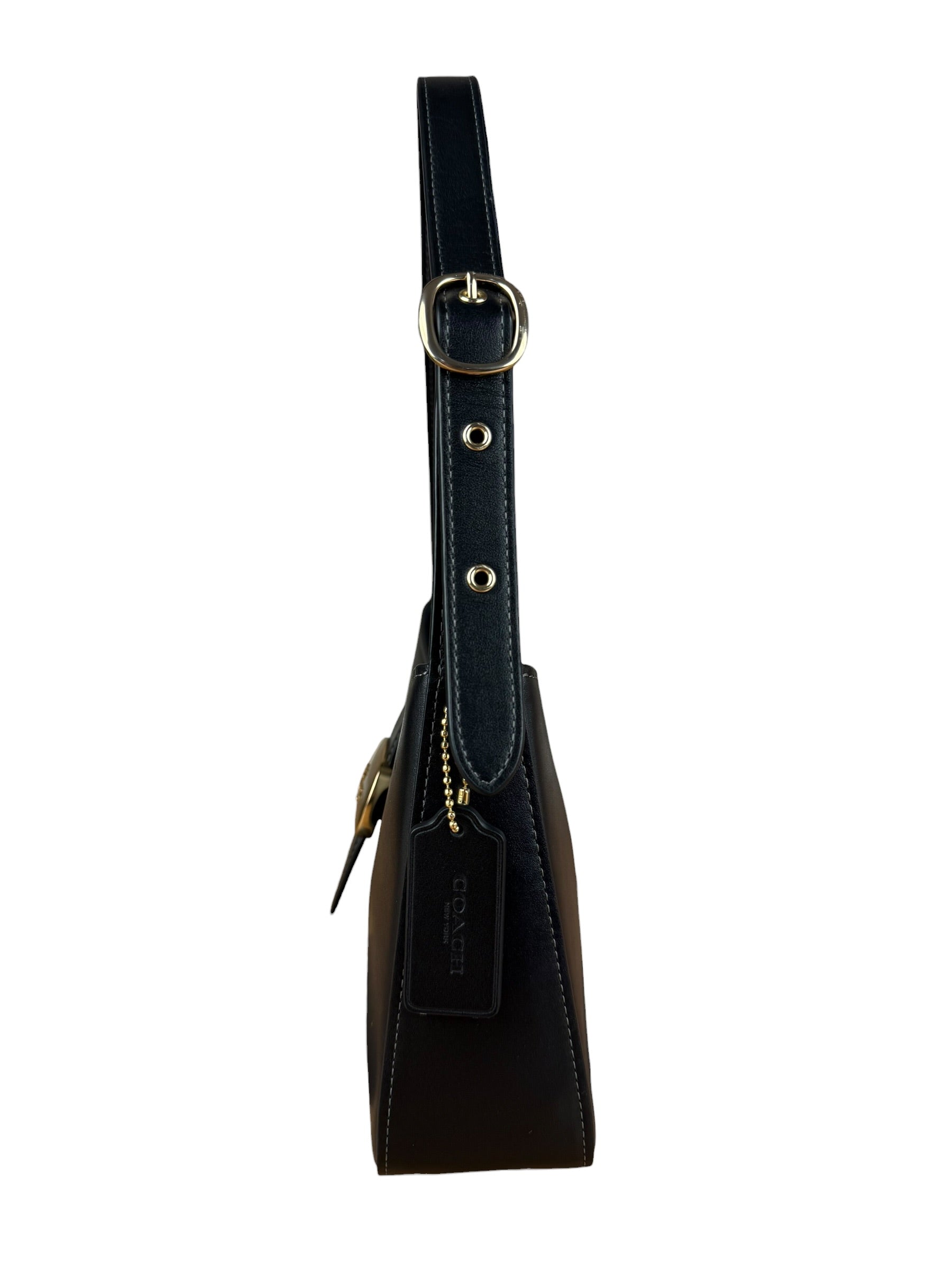 Coach Black Leather Eliza Shoulder Bag