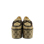 Gucci Horsebit GG Canvas Platform Loafers