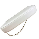 Gucci White Leather Bamboo Night Small Clutch/Pochette