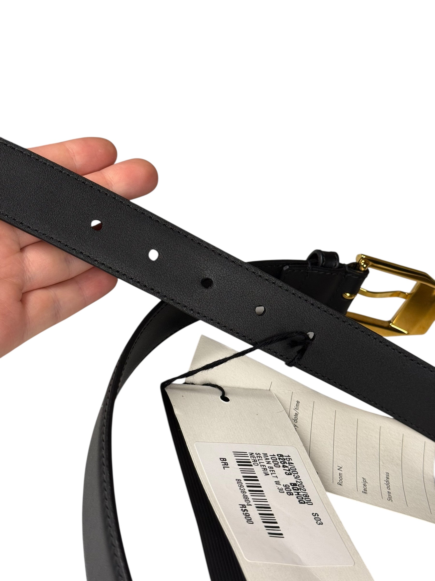 Gucci Black Leather Belt