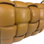 Bottega Veneta Honey Brown Leather Intrecciato Flap Bag