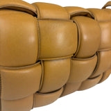 Bottega Veneta Honey Brown Leather Intrecciato Flap Bag