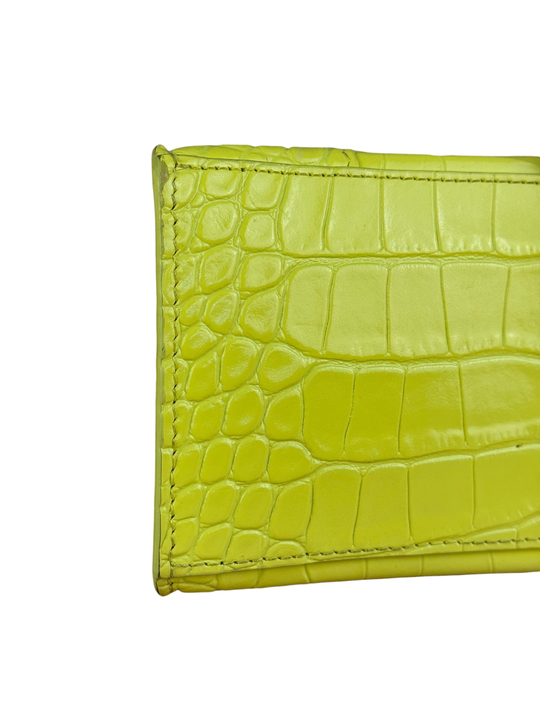 Balenciaga Small Yellow Croc Hourglass 2Way