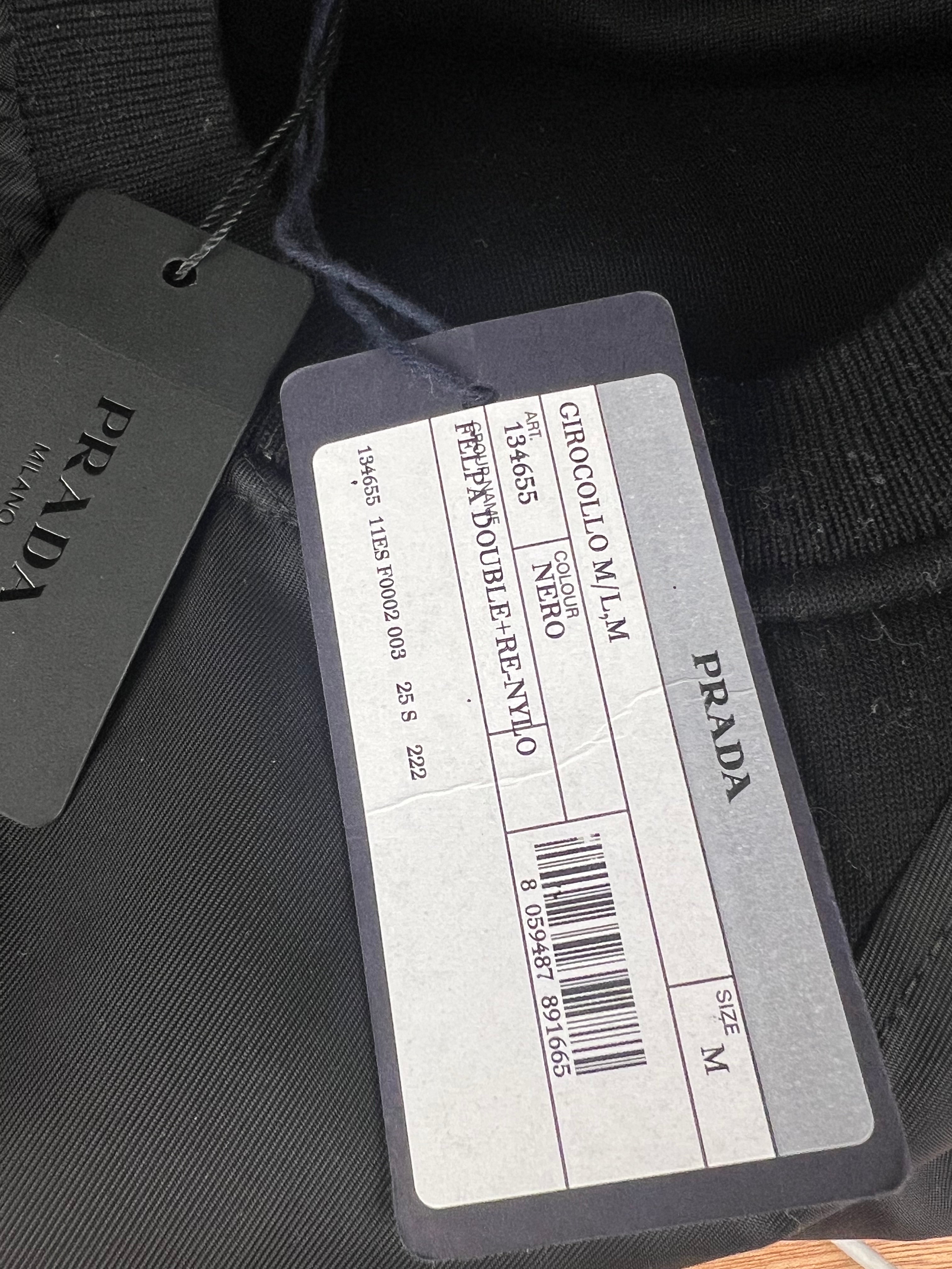 Prada Black Nylon Logo Pullover