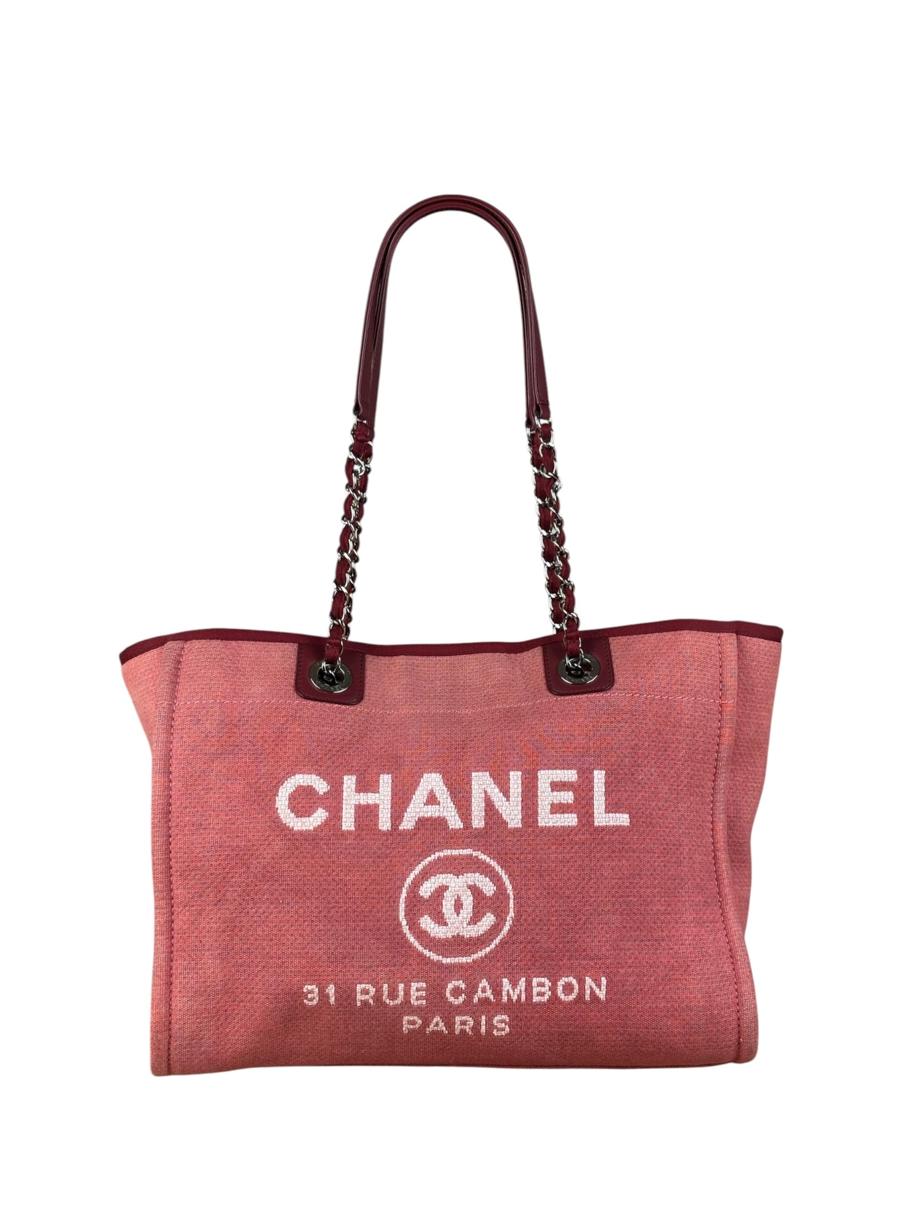 Chanel Coral Pink Medium Deauville Shopping Tote Bag 2014