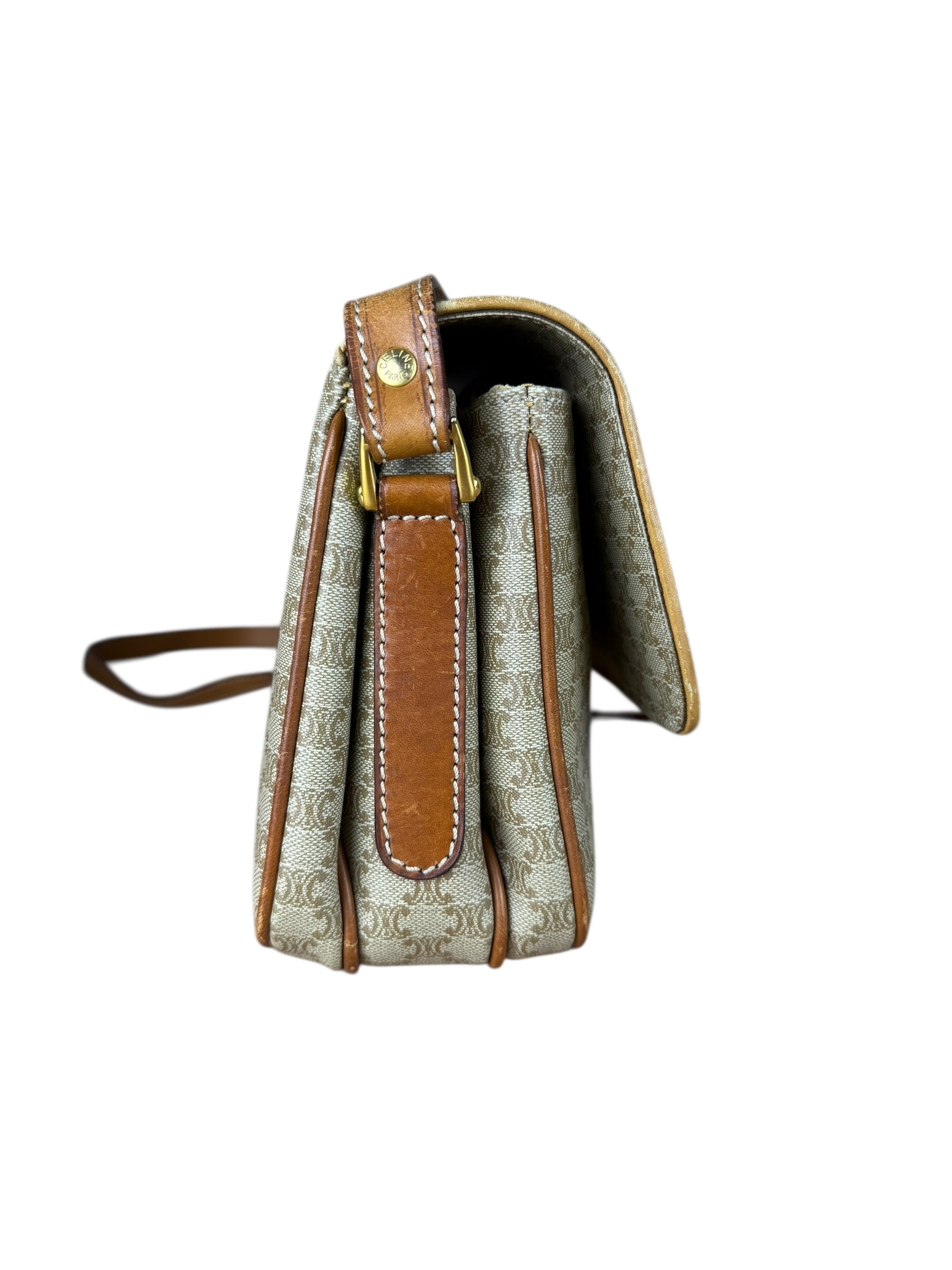 Celine Vintage Macadam Canvas Crossbody Bag