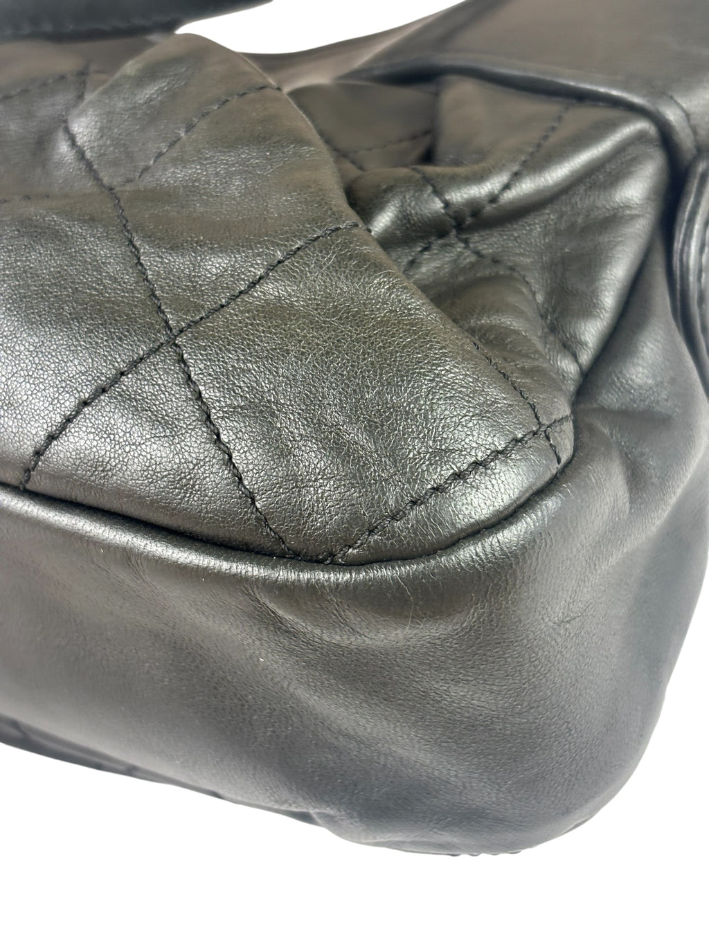 Chanel Grey Quilted Leather Tote Bag 2006