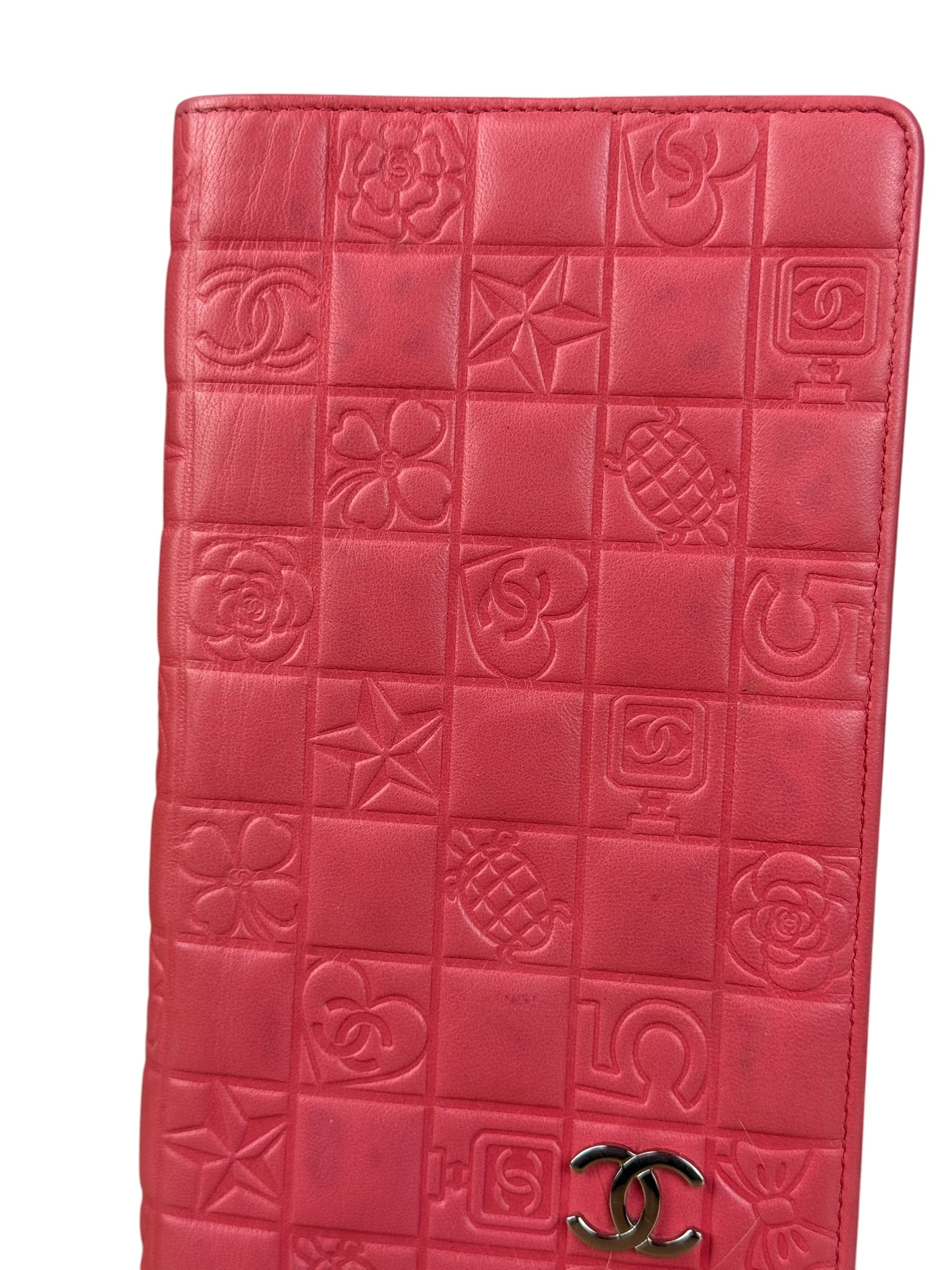 Chanel Pink Quilted Leather Lucky Symbols Long Wallet 2004