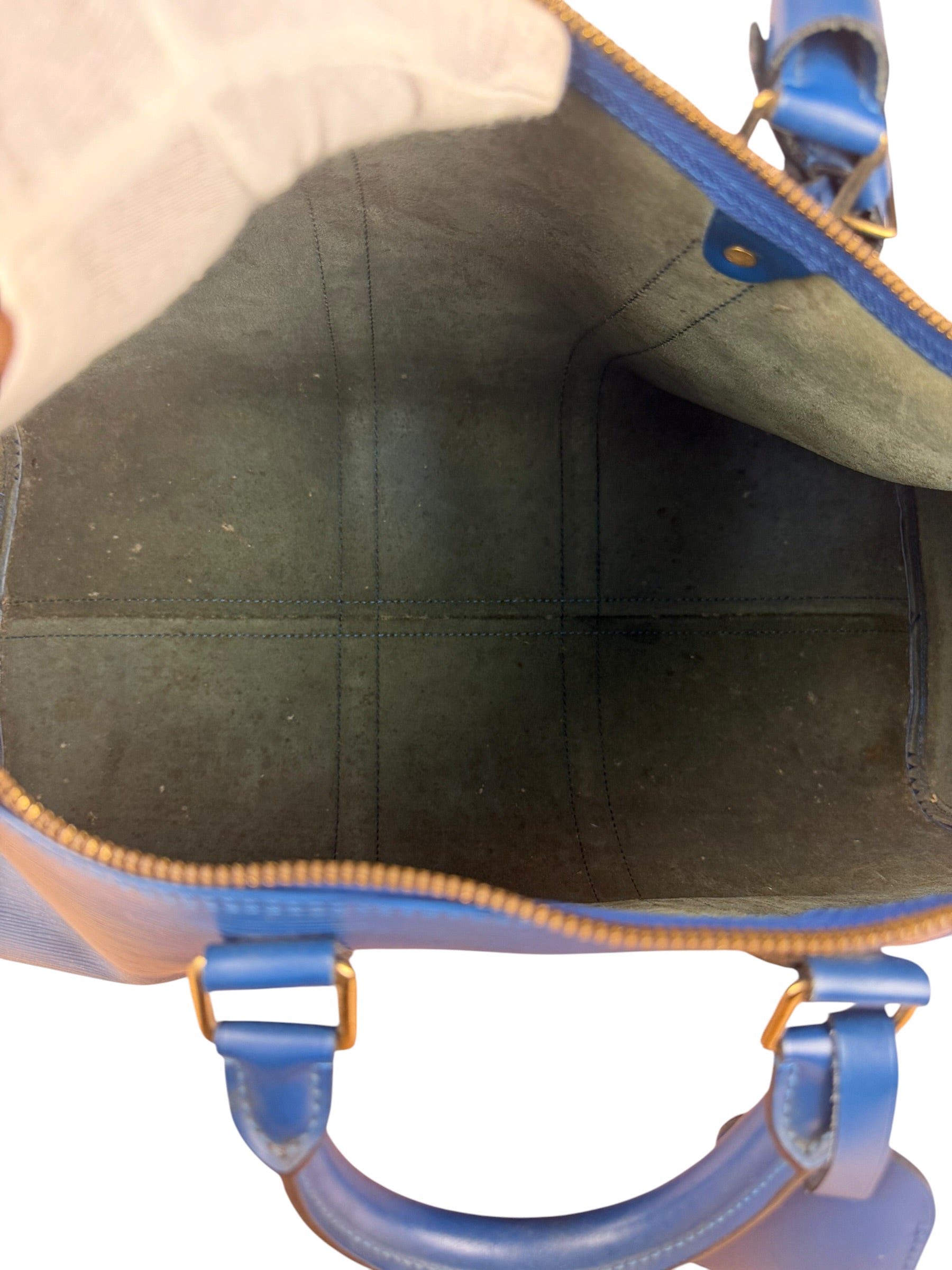 Louis Vuitton Vintage Blue Epi Leather Keepall