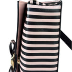 Salvatore Ferragamo Pink/Black Striped Crossbody Bag