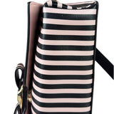 Salvatore Ferragamo Pink/Black Striped Crossbody Bag