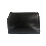 Chanel Black Pebbled Leather Curved Flap 1997